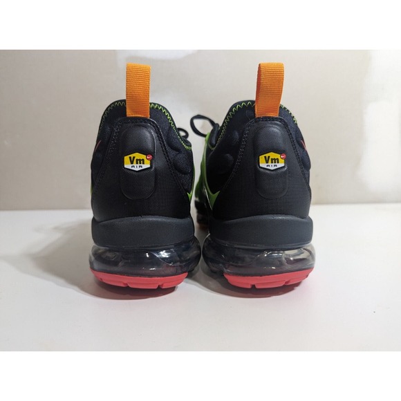 Nike Air Vapormax Plus Mens 10.5 Shoe Black Ember Glow Electric Green CU4884-001 - Picture 5 of 9